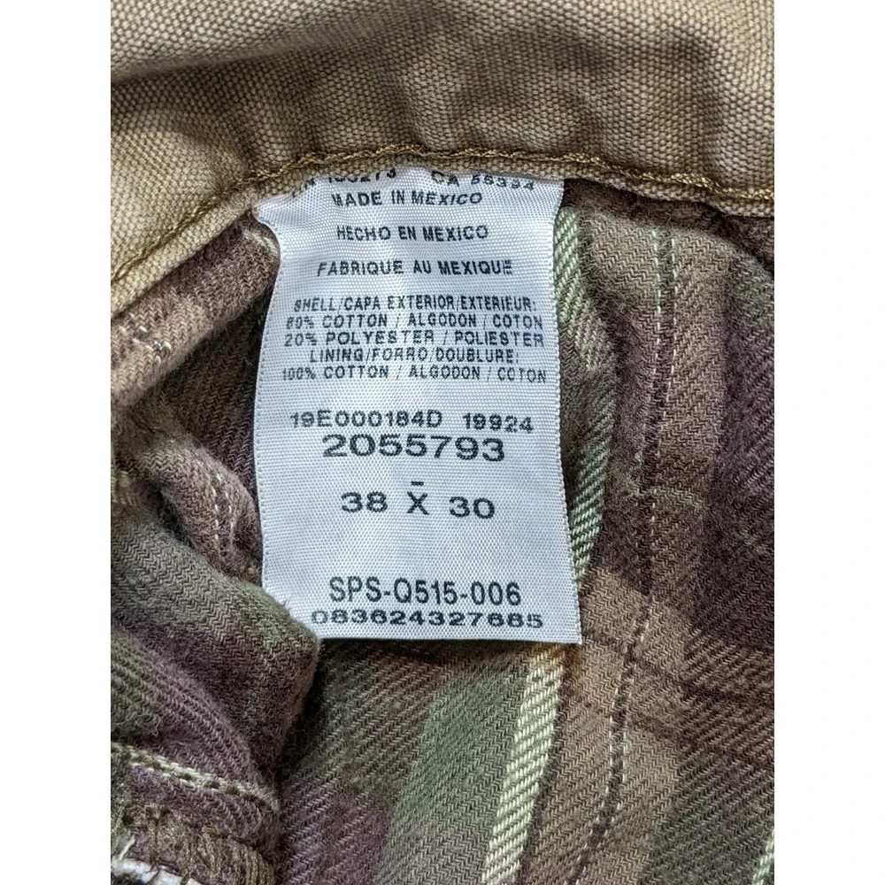 Lee Flannel Lined Relaxed Fit Brown‎ Mens Jeans 38x30 Workwear Streetwear